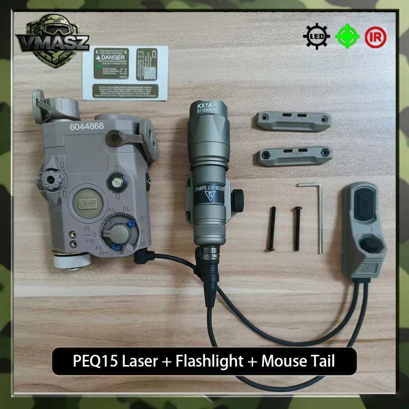 Linterna táctica Element con punto rojo e indicador verde para airsoft - imagen 2