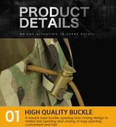Bolsa táctica MOLLE plegable para basura y caída duradera compacta
