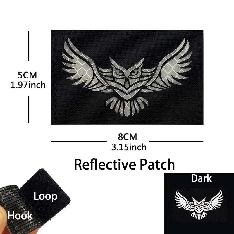 Parche reflectante bordado emblema moral – Táctico para mochila y uniforme