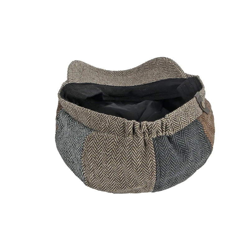 Boina tweed espiga retro informal para hombre primavera y otoño - imagen 2