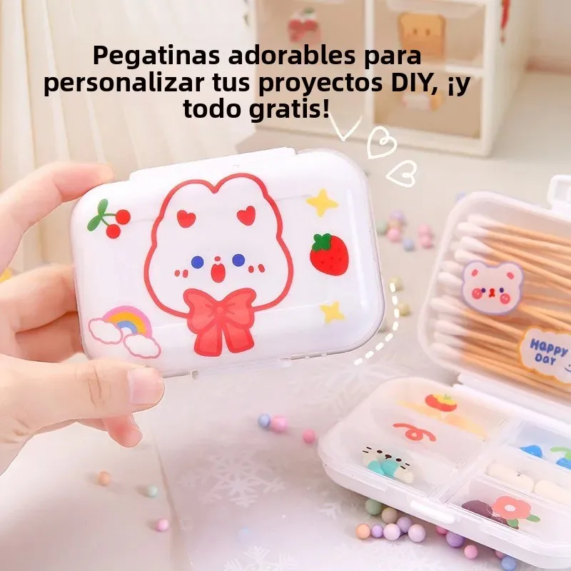 Pastillero transparente para botiquín, organizador portátil - imagen 5