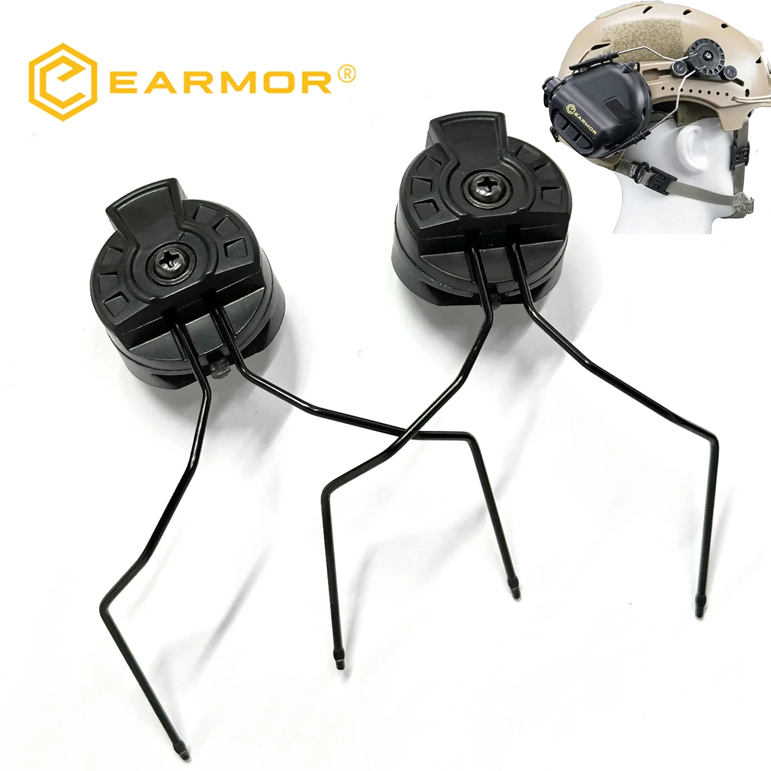 Adaptador táctico EARMOR ARC para riel de casco y auriculares de tiro - imagen 4