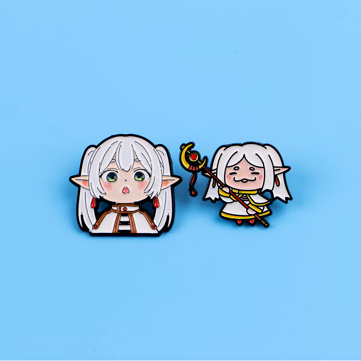 Broche de metal esmaltado elfo dibujo animado para mochila