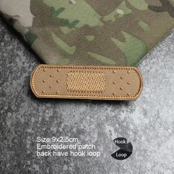 Parche bordado velcro para mochila – Diseño tirita táctico outdoor