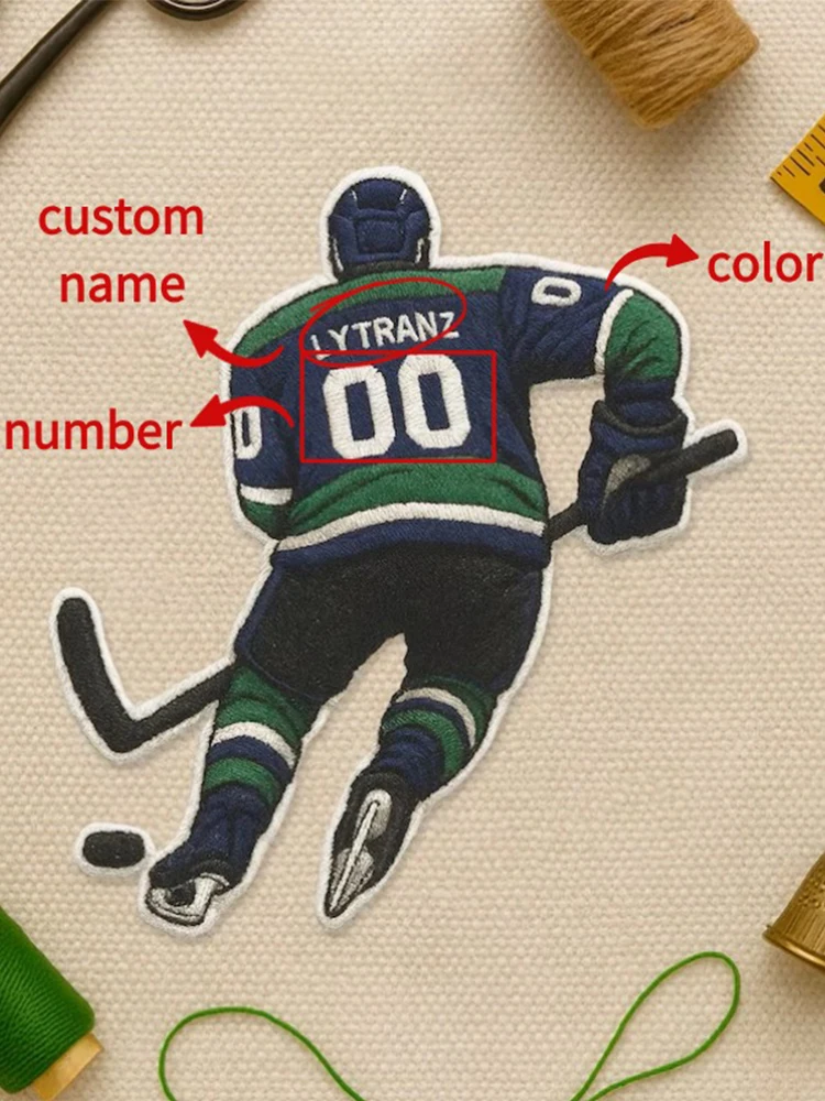 Parche bordado personalizado para hockey