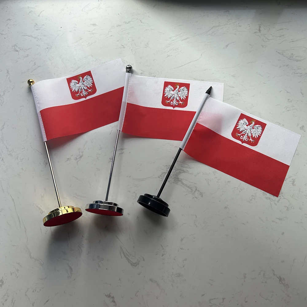 Bandera de escritorio águila República Polonia poliéster - imagen 5