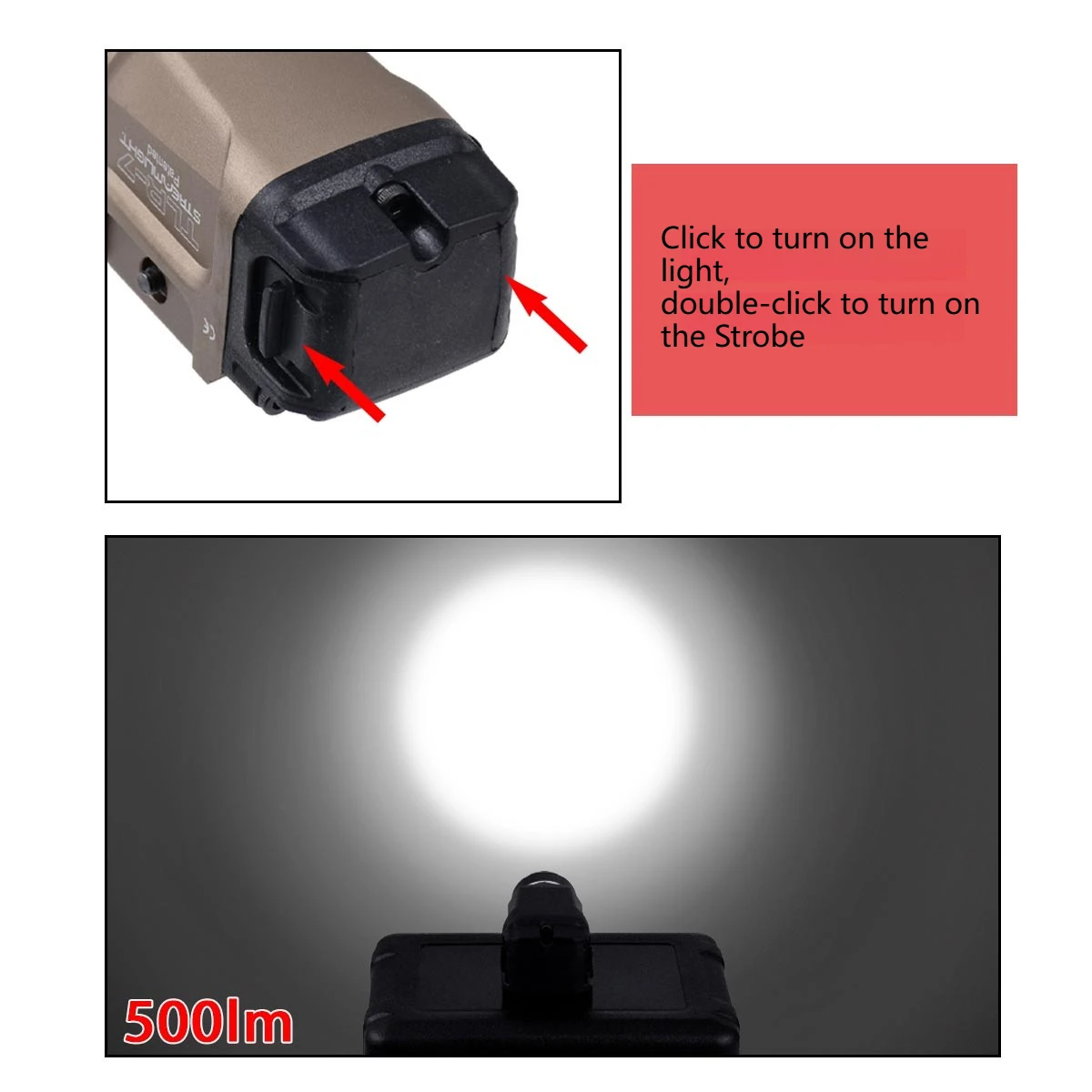Streamlight TLR-1HL linterna táctica LED estroboscópica Picatinny - imagen 2