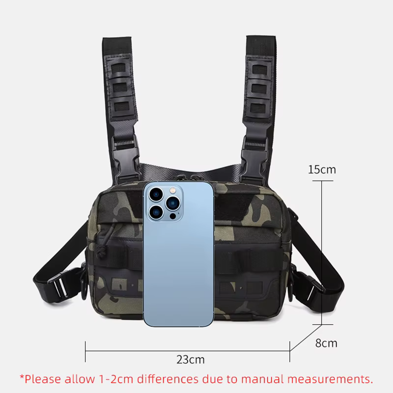 Chaleco táctico con bolsa de utilidad para senderismo, pesca y camping - imagen 5