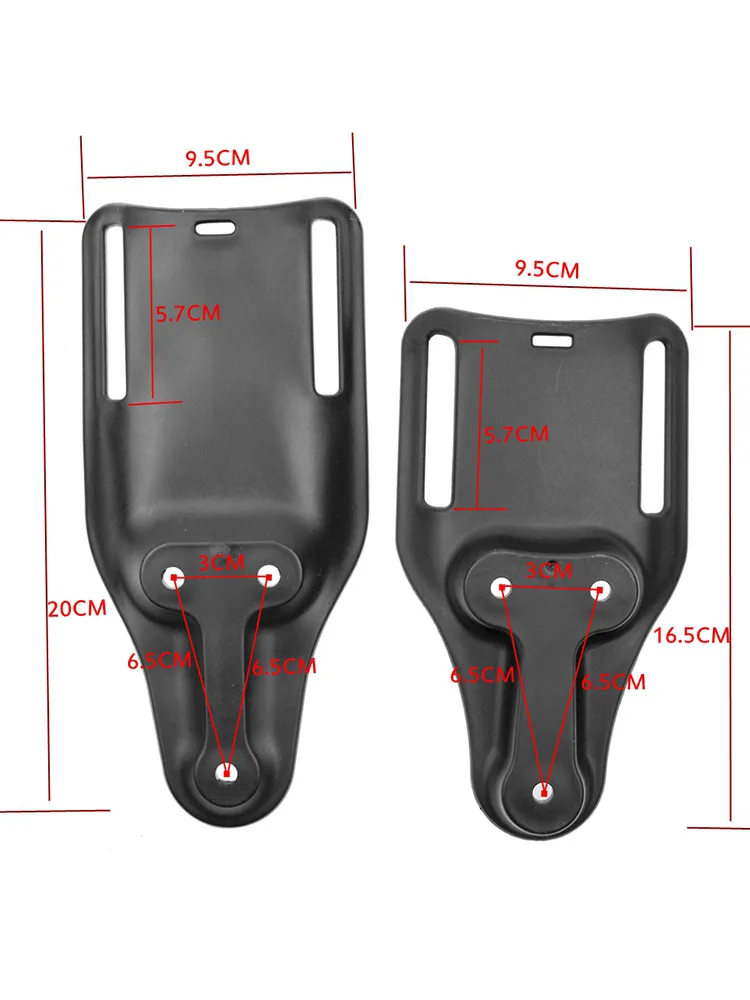 Funda táctica con base adaptadora en uso