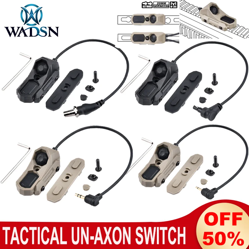 Interruptor presión táctico WADSN M300 M600 doble función rail M-Lok KeyMod Picatinny - imagen 2