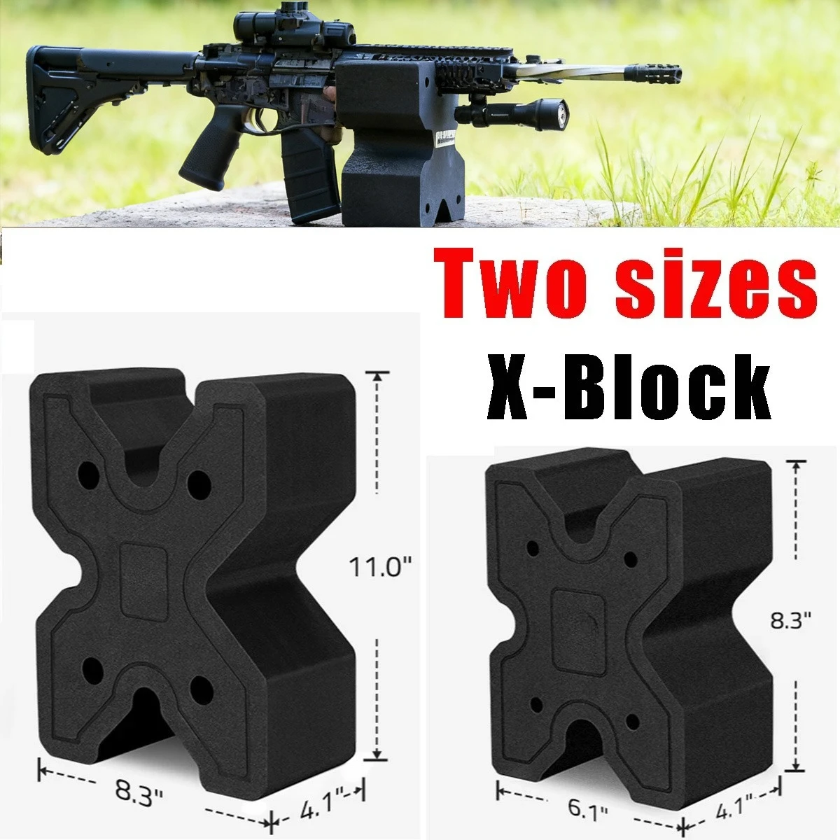 Soporte de tiro táctico CL X-Block para rifle, espuma EVA anti-impulso - imagen 5