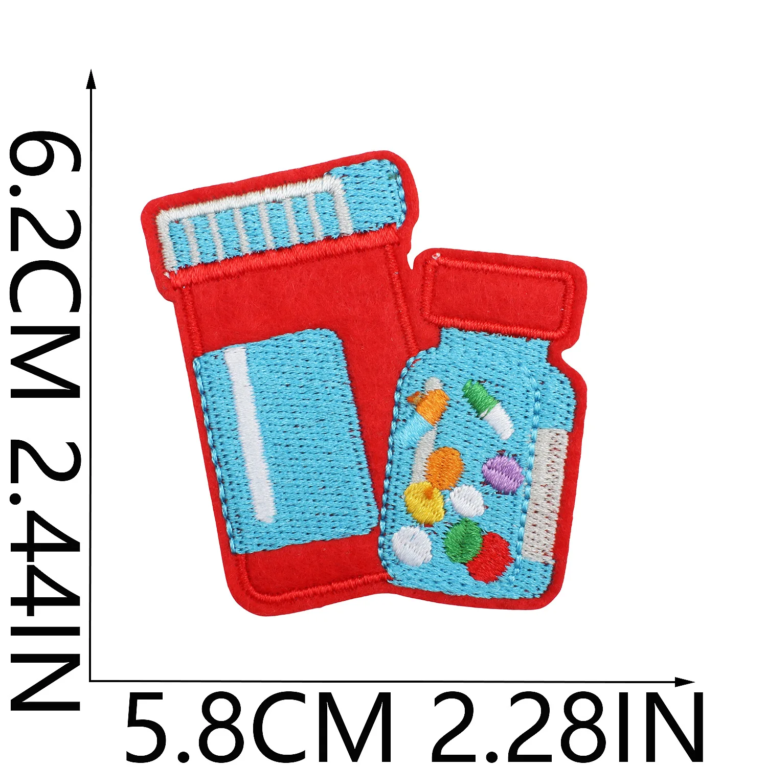 Parche médico cardiograma corazón azul termoadhesivo para ropa - imagen 3