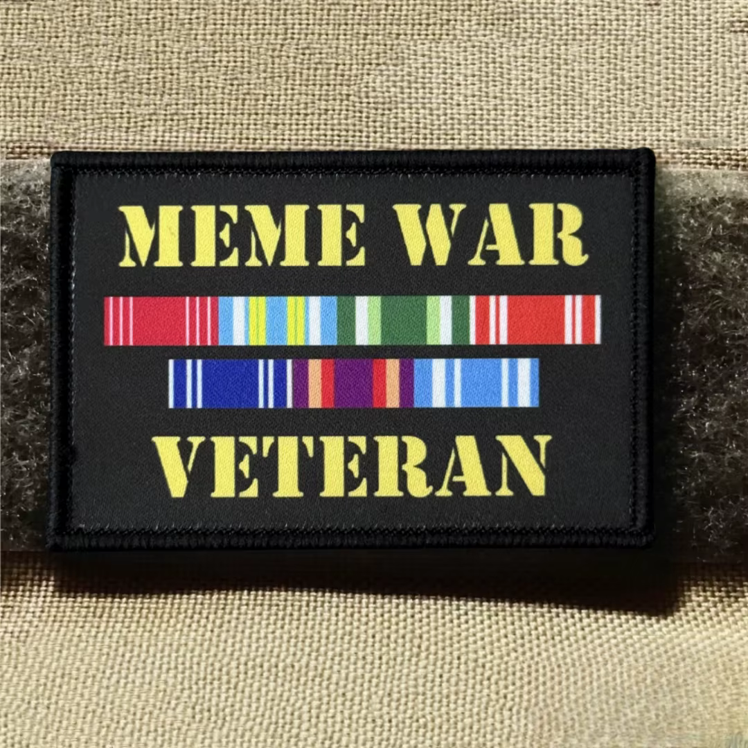Parche táctico bordado meme veterano moral con velcro - imagen 5