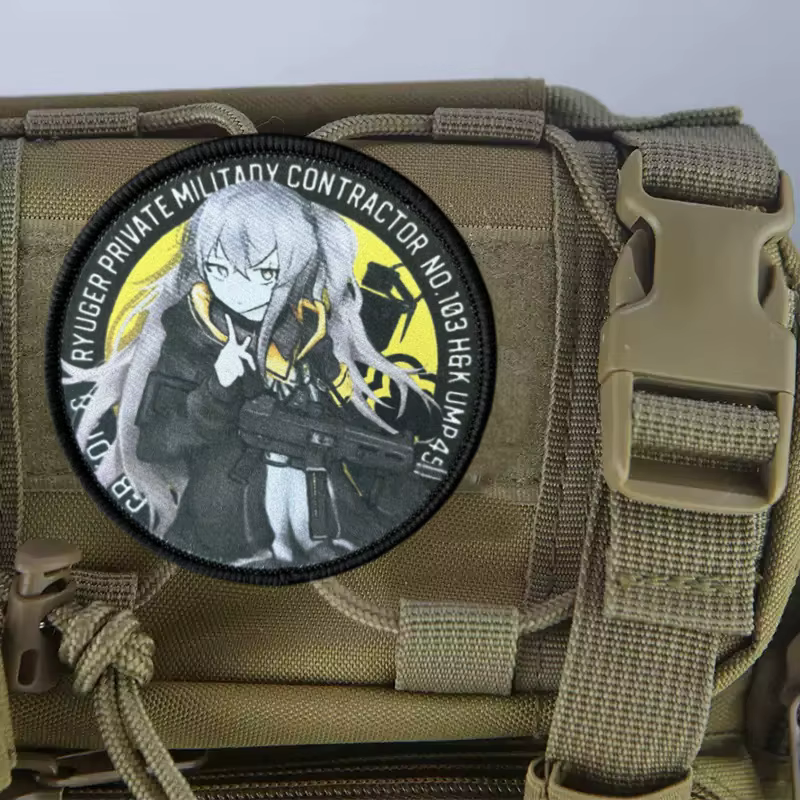 Parche morale anime bordado – Insignia táctica para uniforme militar - imagen 5