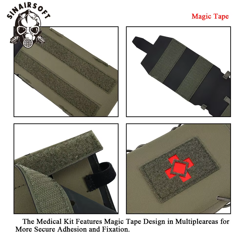 IFAK táctico Molle de nailon resistente al agua con Cruz Roja - imagen 3