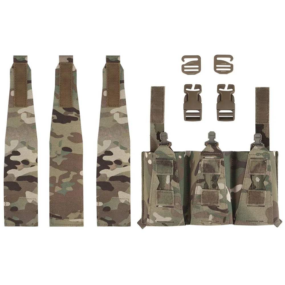 Bolsa táctica triple portacargadores para chaleco MOLLE