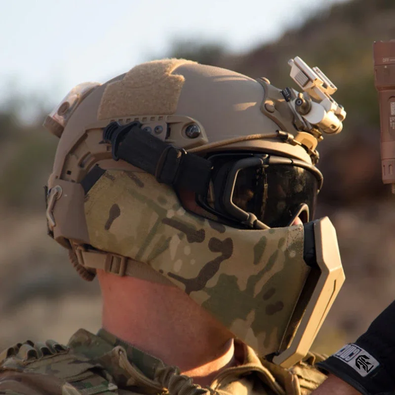 FMA máscara táctica media cara paintball compatible con casco FAST