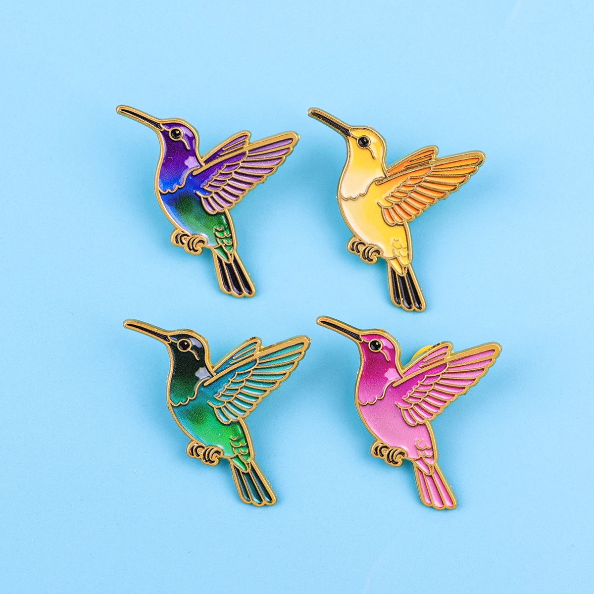 Broches de aves para solapa