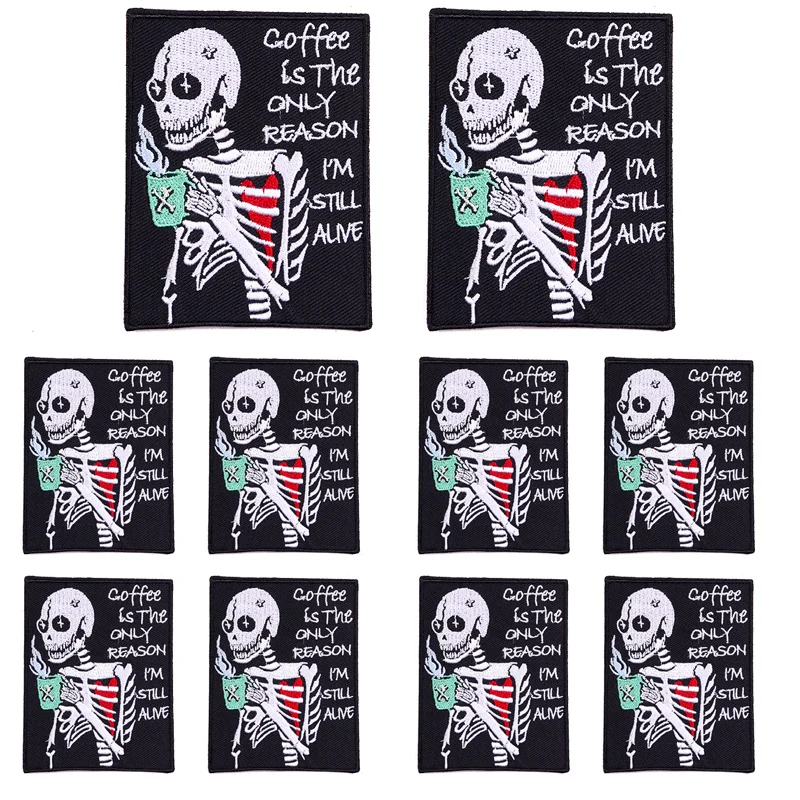 Parche Prajna calavera punk – bordado termoadhesivo - imagen 2