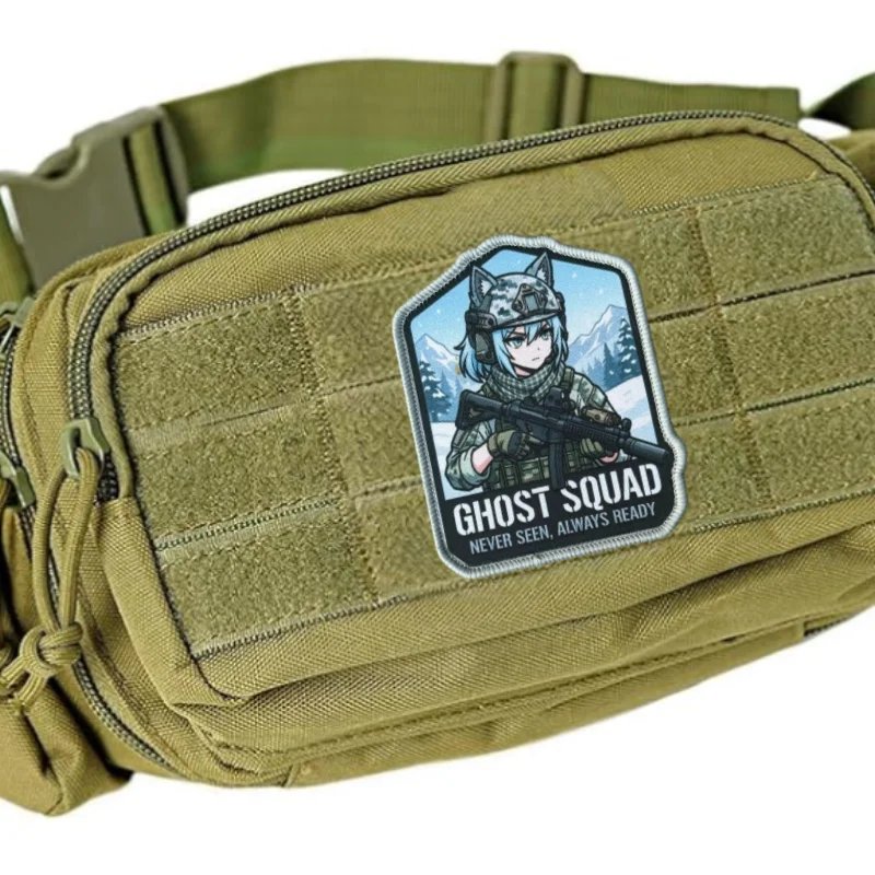 Parche táctico Ghost Squad anime chica con velcro gancho y bucle - imagen 2