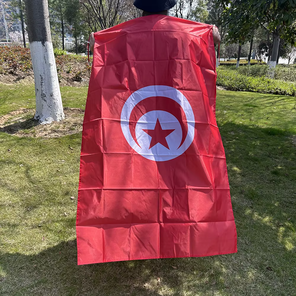 Bandera de Túnez tipo chal en poliéster para interior exterior - imagen 5