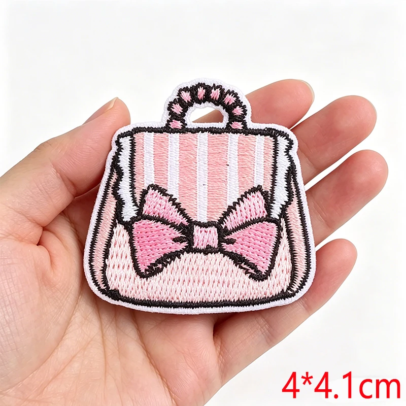 Parches termoadhesivos Pink Bow con dibujos animados, tacón alto - imagen 3