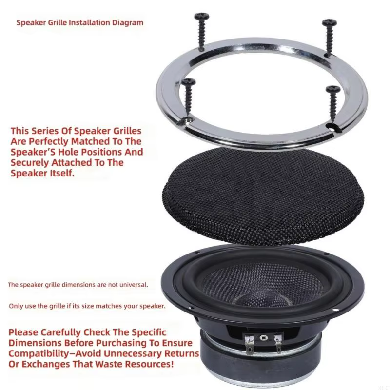 Protector cubrealtavoz de malla con carcasa plástica y rejilla - imagen 4