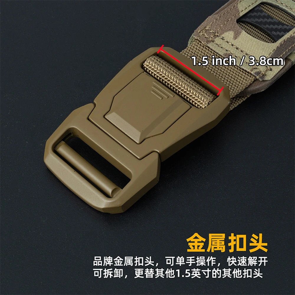 Cinturón táctico MOLLE Airsoft desmontable con bolsos porta-cargadores - imagen 2