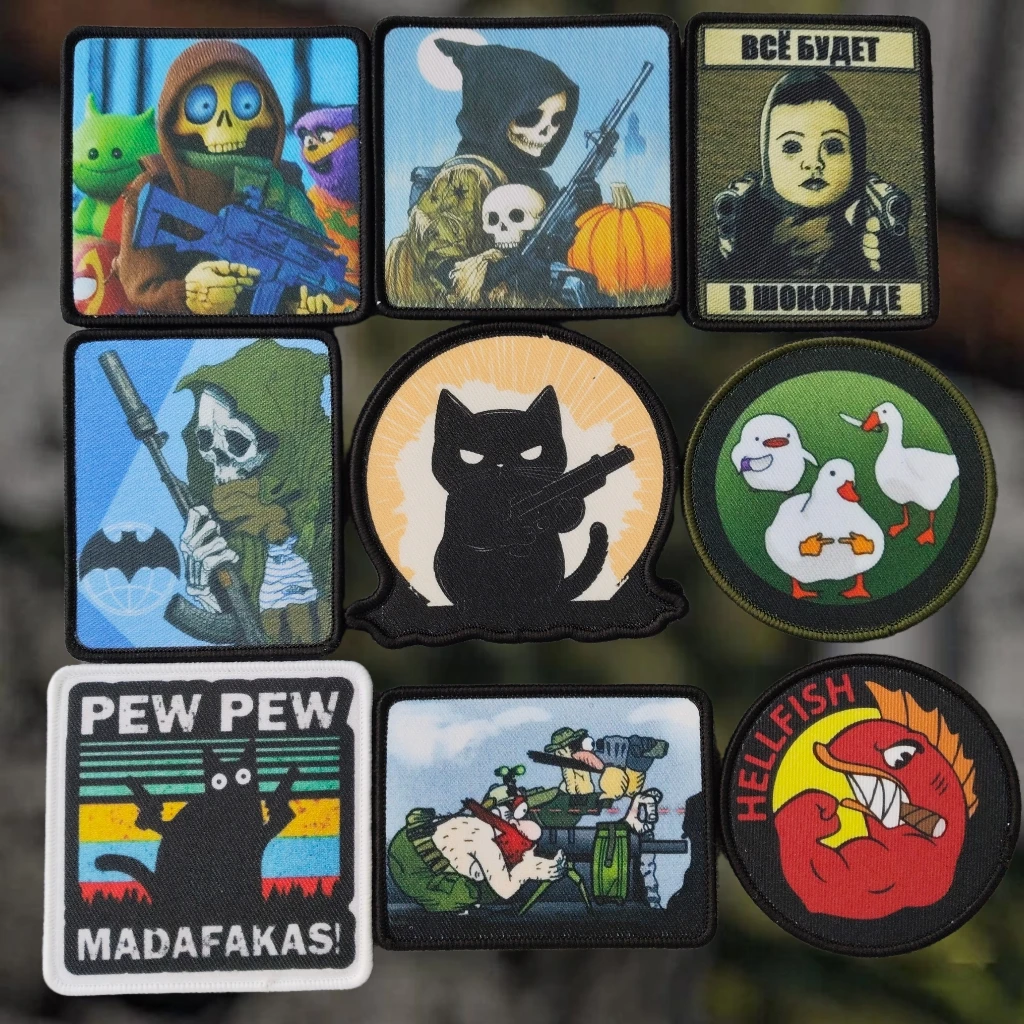 Parche adhesivo calavera táctico