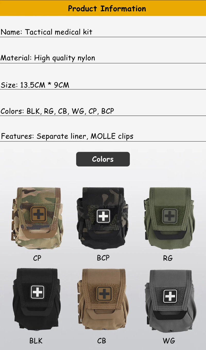 Bolsa médica MOLLE fixée sur un ceinture