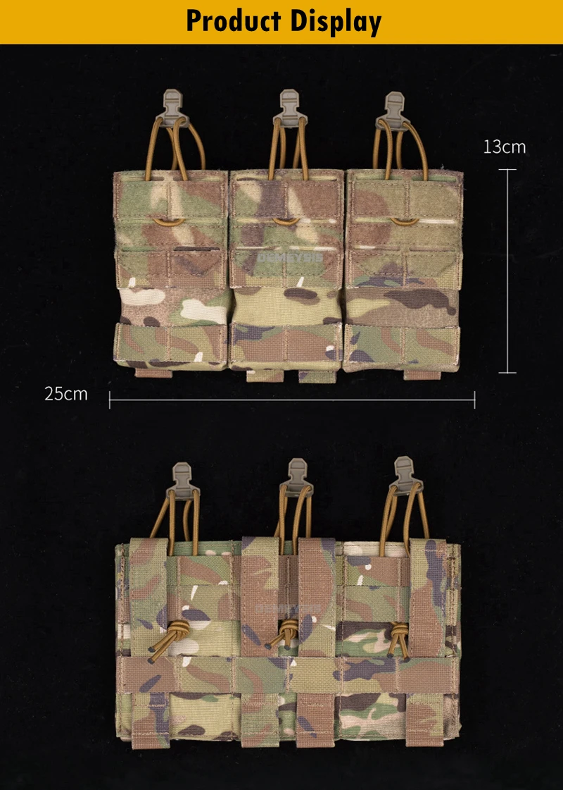 Detalle del sistema MOLLE en la parte trasera de la bolsa