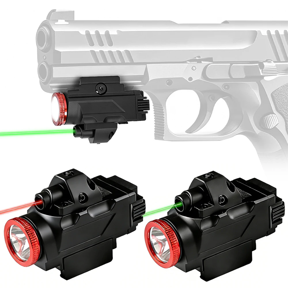 Linterna láser montada en arma