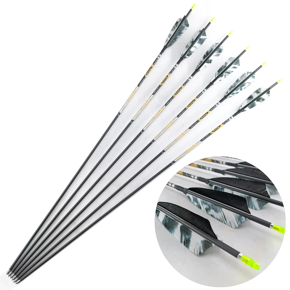 Flechas carbono completo para arco – Spine tiro al blanco - imagen 2