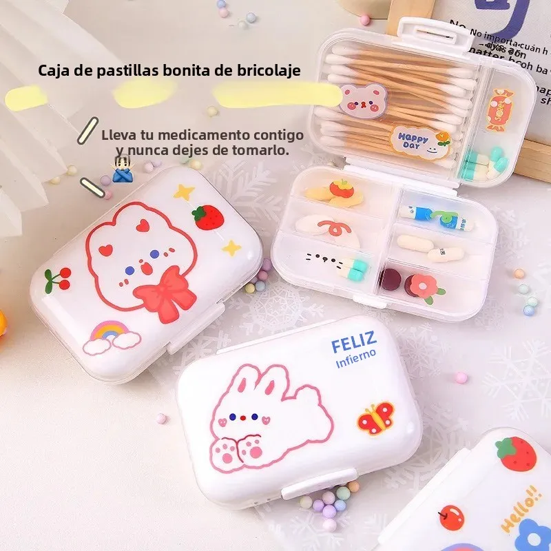 Pastillero transparente para botiquín, organizador portátil - imagen 4