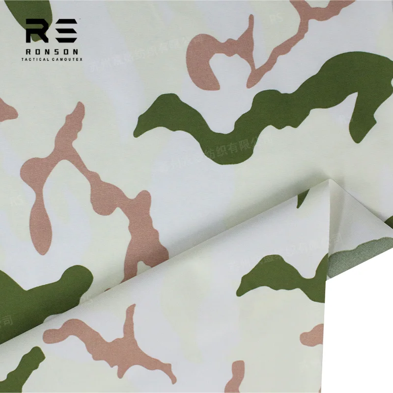 Tela táctica camuflaje Tundra francés nailon Oxford para chaleco - imagen 2