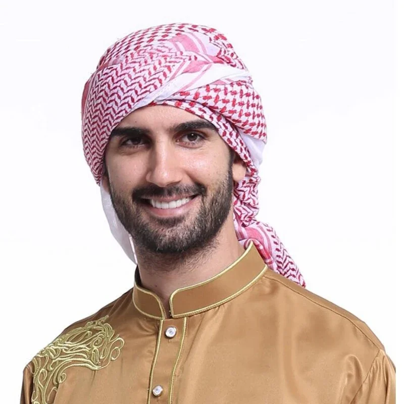 Khaifiyah turbante musulmán a cuadros – gorro de oración hombre - imagen 2