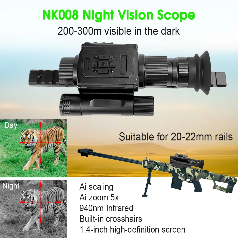 Visor nocturno en uso en exteriores