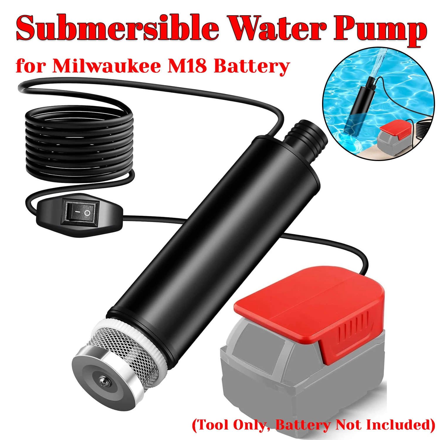 Milwaukee bomba de agua sumergible inalámbrica con filtro sedimentos - imagen 2