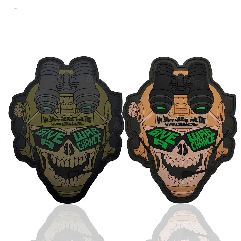 Parche táctico PVC calavera – Insignia adhesiva militar - imagen 5