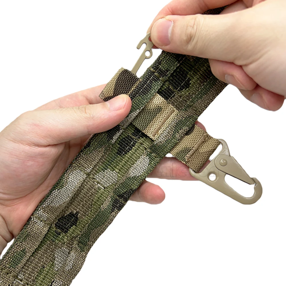 Clip cinturón MOLLE metálico para mochila caza y chaleco táctico - imagen 5