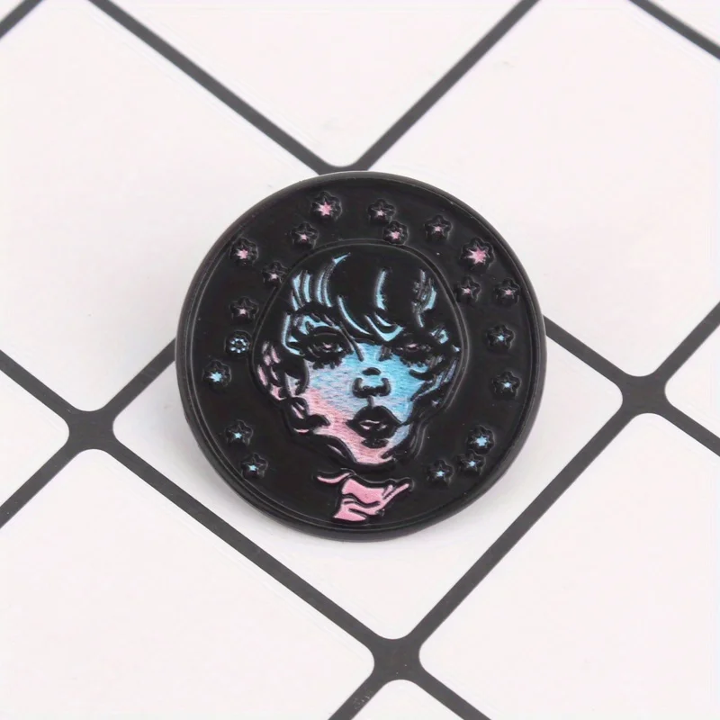 Pin esmaltado Galactic Muse degradado azul rosa Stardust celestial - imagen 4