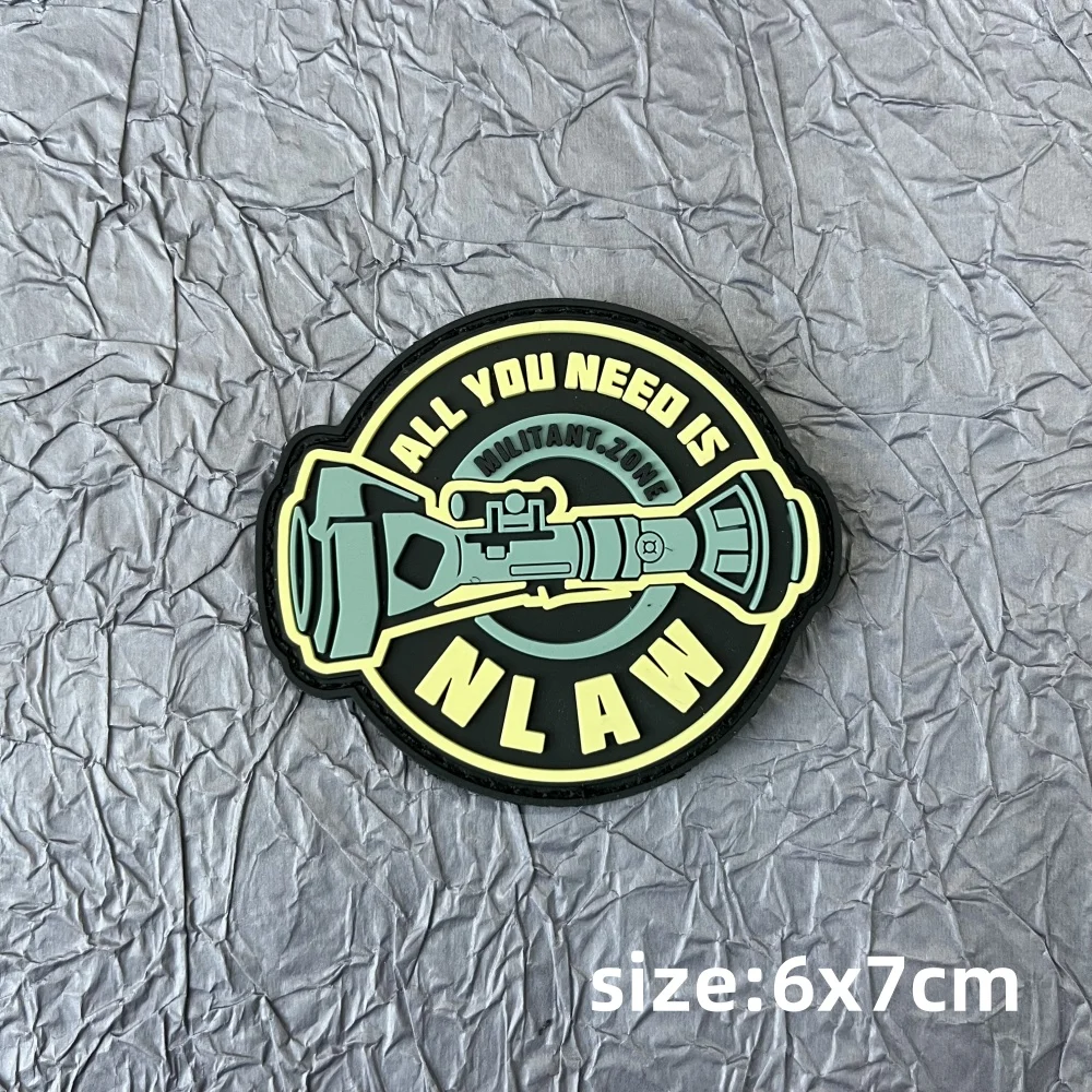 Parche táctico Nlaw PVC 3D con velcro – Bolsa o mochila - imagen 2