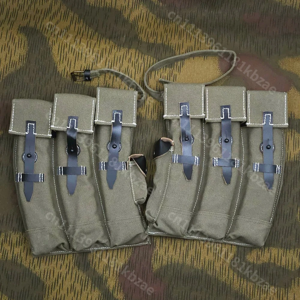 Bolsa para revistas lona verde gris tigre Segunda Guerra Mundial - imagen 2