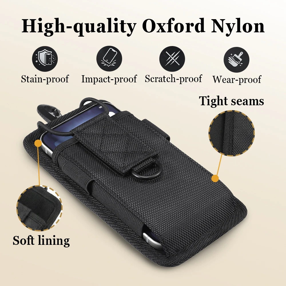 Bolsa táctica para teléfono con correa hombro, riñonera y funda - imagen 3