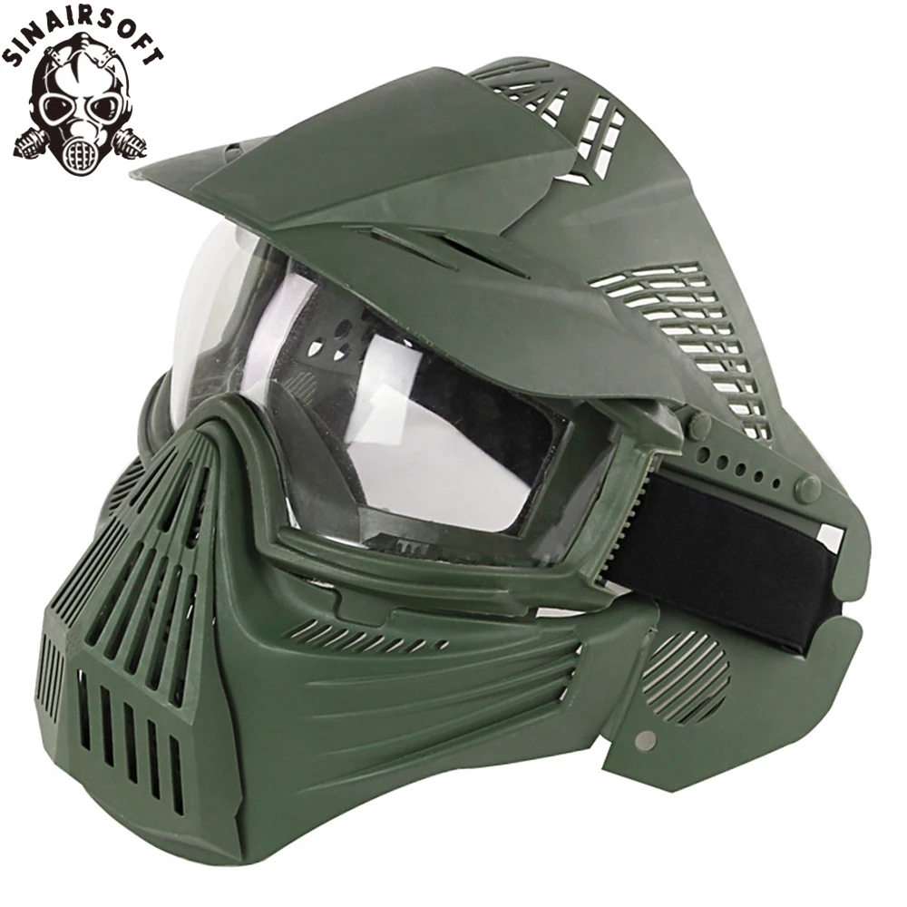 SINAIRSOFT mascarilla táctica airsoft facial lente PC antiempañamiento - imagen 2