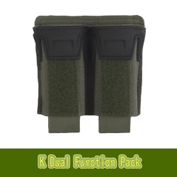 Bolsa de munición táctica doble K para cinturón y funda de pistola