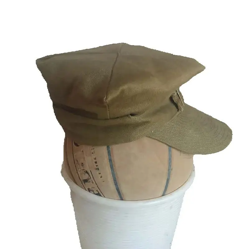 Sombrero de copa cuadrada de sarga de algodón pulido - vista lateral