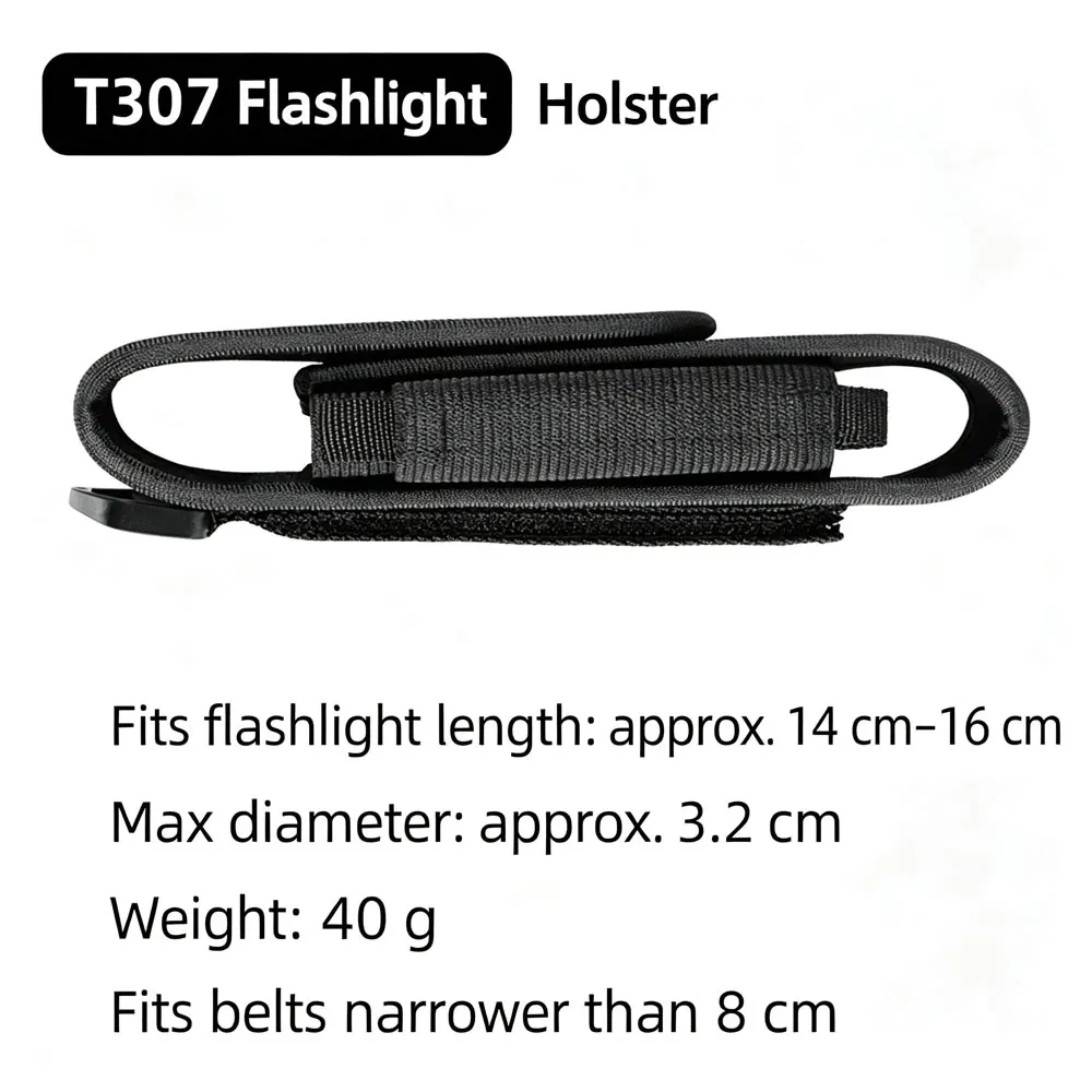 Funda táctica para linterna T307 de nailon para cinturón - imagen 4