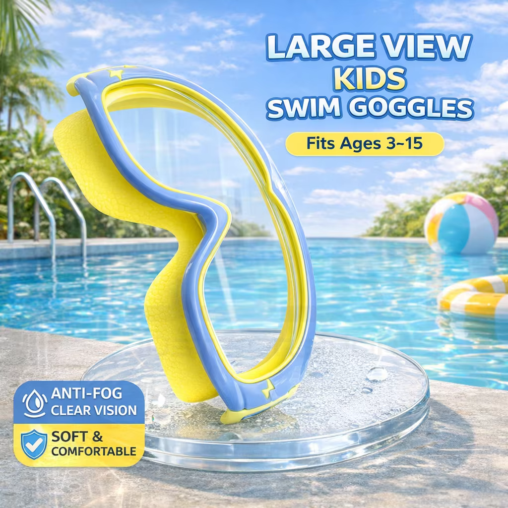 JSJM Gafas de natación infantiles antivaho visión HD gran angular - imagen 5
