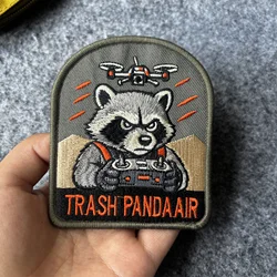 Parche táctico Trash Panda de mapache con cierre de velcro
